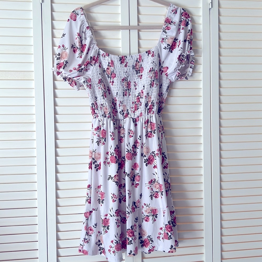 Faded Rose Floral Dress NWT